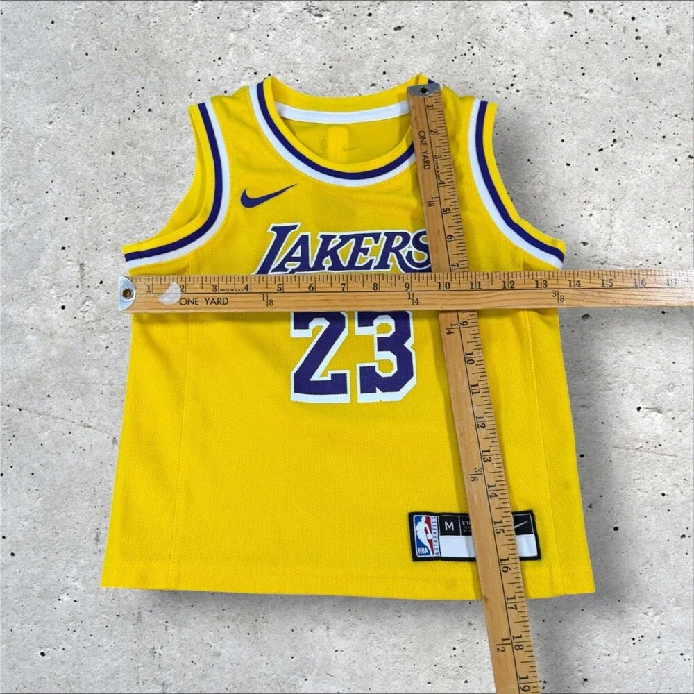Nike LeBron James Los Angeles Lakers Jersey 23 Yellow NBA Youth Medium M Shirt